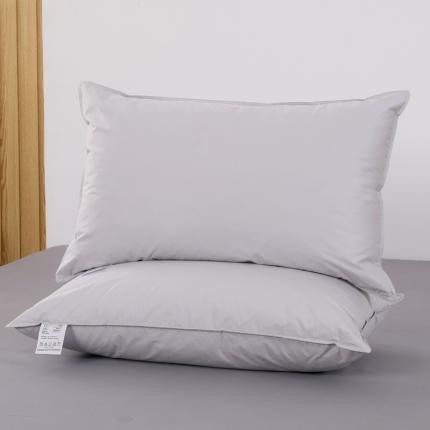 91家纺网 家纺一手货源 找家纺 羽仙子2023新品爆款 全棉双针工艺羽绒枕 鹅绒枕头枕芯灰色