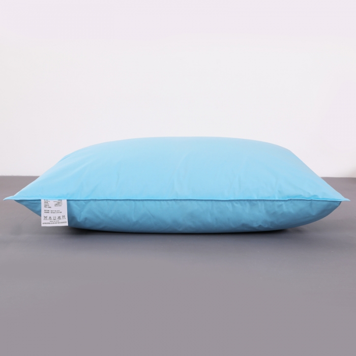 91家纺网 家纺一手货源 找家纺 羽仙子2023新品爆款 全棉双针工艺羽绒枕 鹅绒枕头枕芯蓝色