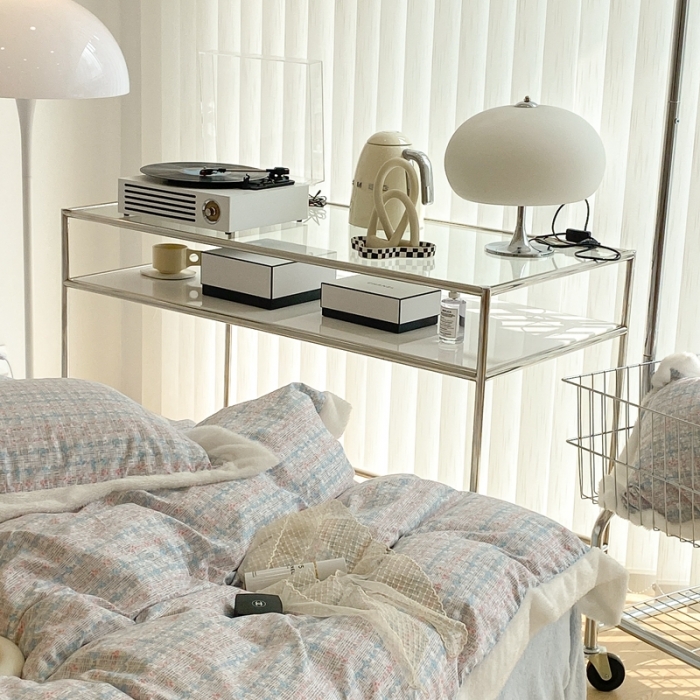 91家纺网 家纺一手货源 找家纺 昔可家纺  2021新款小香香风棉加泰迪绒四件套 香香粉蓝