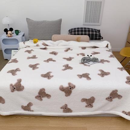 91家纺网 家纺一手货源 找家纺 （总）昔可家纺 2021新款羊羔泰迪绒印花毛毯-第二组图