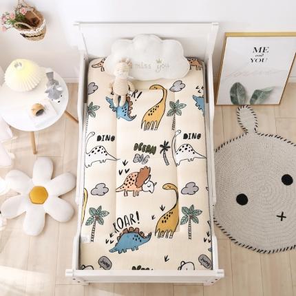 91家纺网 家纺一手货源 找家纺 嗨生活 2021新款牛奶绒幼儿园儿童床垫 一体款 恐龙世界