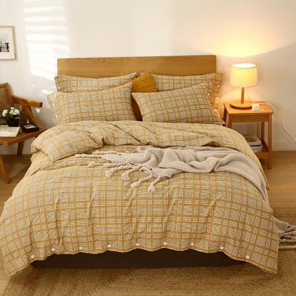 91家纺网 家纺一手货源 找家纺 （总）春皖家纺 2023新款全棉良品磨毛四件套风格二