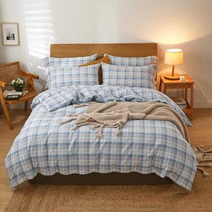 91家纺网 家纺一手货源 找家纺 （总）春皖家纺 2023新款全棉良品磨毛四件套风格二