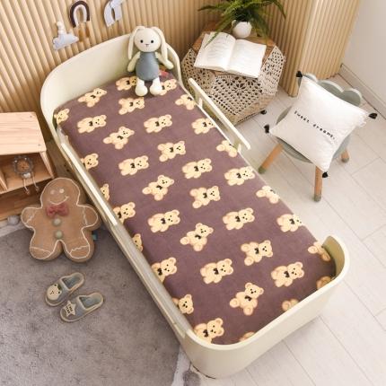 91家纺网 家纺一手货源 找家纺 嗨生活 2021新款牛奶绒可拆款床垫 可可熊-咖