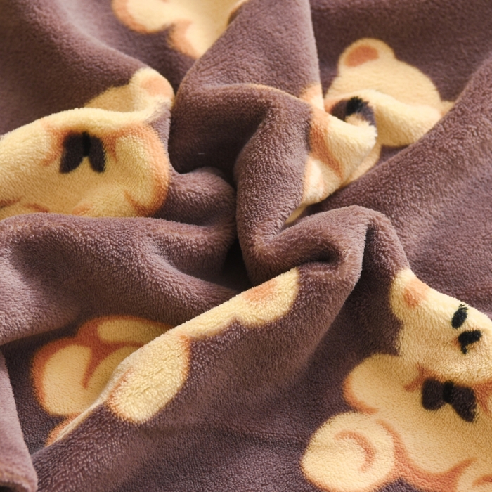 91家纺网 家纺一手货源 找家纺 嗨生活 2021新款牛奶绒可拆款床垫 可可熊-咖