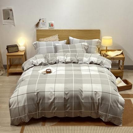 91家纺网 家纺一手货源 找家纺 （总）春皖 2023新款全棉良品磨毛系列四件套新版本