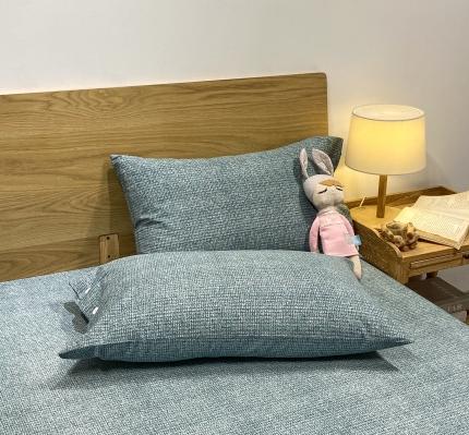 91家纺网 家纺一手货源 找家纺 （总）春皖 2023新款全棉良品磨毛系列一对枕套纽扣款新版本