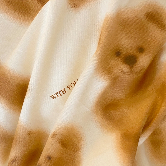 91家纺网 家纺一手货源 找家纺 窝米 2022春季新品全棉四件套 呆萌熊