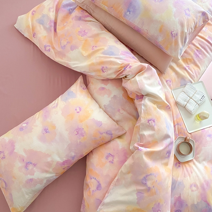 91家纺网 家纺一手货源 找家纺 窝米 2022春季新品全棉四件套 琉璃