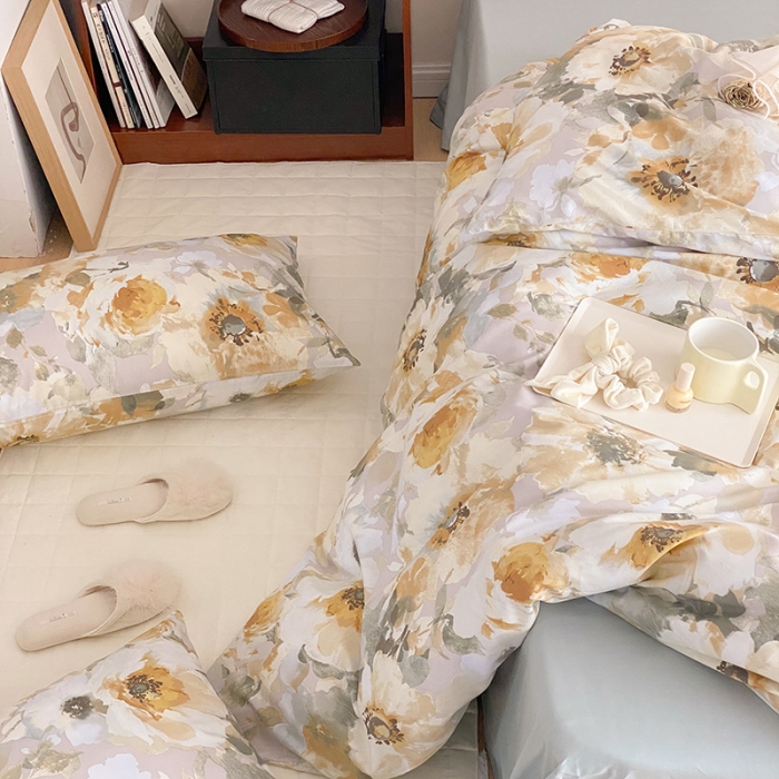 91家纺网 家纺一手货源 找家纺 窝米 2022春季新品全棉四件套 千寻