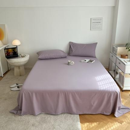 尔米家纺 2021新款全棉磨毛混搭单床单 风信紫