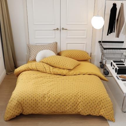 91家纺网 家纺一手货源 找家纺 （总）华超针织  2021新款天竺棉魔方格四件套