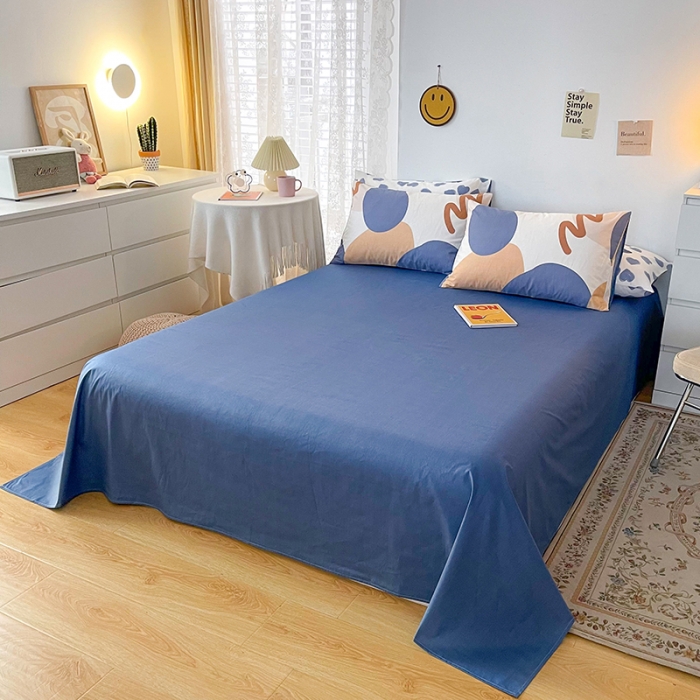 91家纺网 家纺一手货源 找家纺 感遇家纺 2022新款全棉印花四件套 浅暖