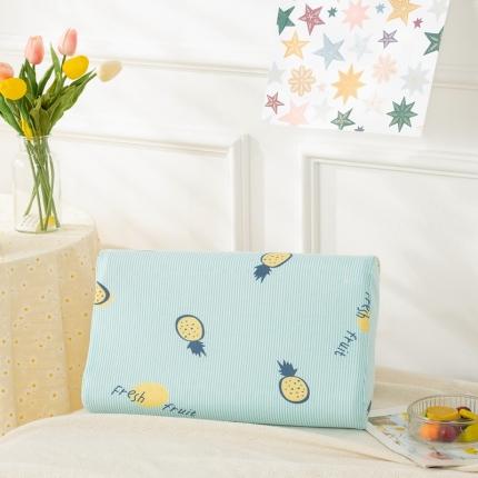 其乐枕芯 2021新款小版儿童乳胶枕 菠萝-蓝