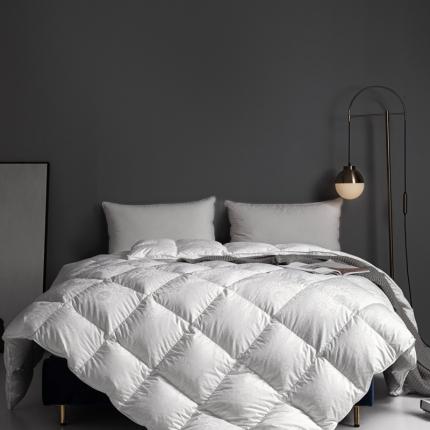 91家纺网 家纺一手货源 找家纺 （总）俏企鹅2025新款120支柔赛丝提花圣罗兰鹅绒被