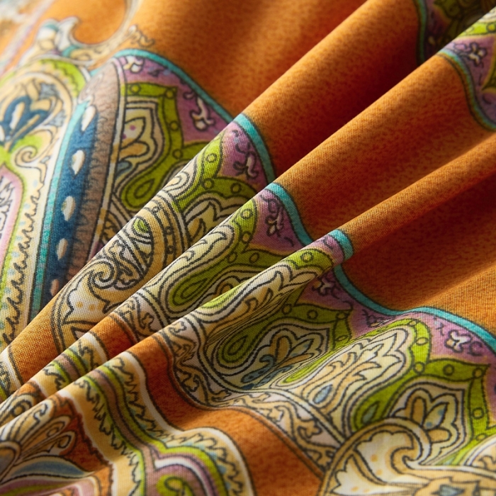 91家纺网 家纺一手货源 找家纺 织梦人羽绒被95级鹅绒120支全棉活性印花大量现货 爱马橙