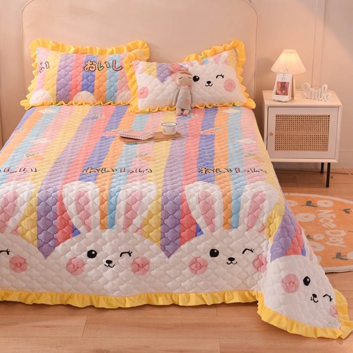 91家纺网 家纺一手货源 找家纺 （总）美达家纺 2025新款牛奶绒床盖（可定制）