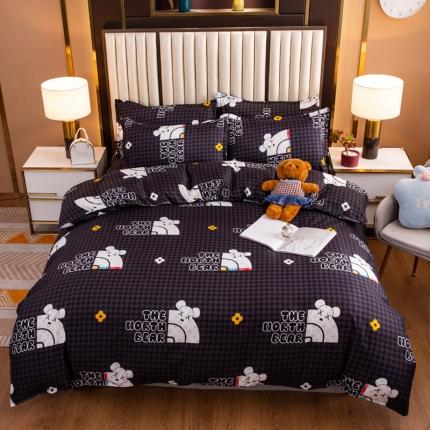 乐居坊2021新款芦荟棉四件套 黑色幽默