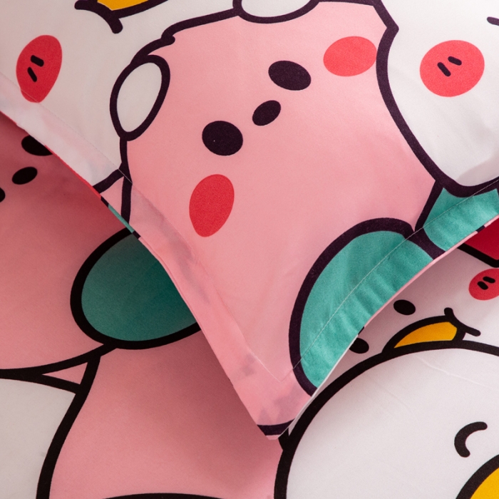 91家纺网 家纺一手货源 找家纺 乐居坊2021新款芦荟棉四件套 蜜桃乌龙