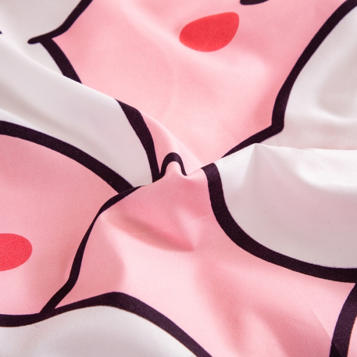 91家纺网 家纺一手货源 找家纺 乐居坊2021新款芦荟棉四件套 蜜桃乌龙