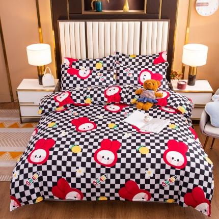 乐居坊2021新款芦荟棉四件套 糖果芭比