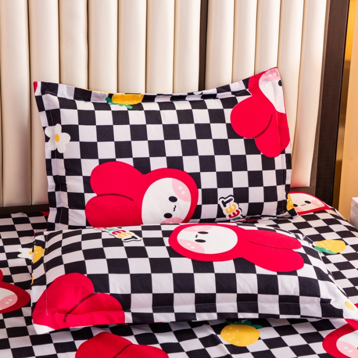 91家纺网 家纺一手货源 找家纺 乐居坊2021新款芦荟棉四件套 糖果芭比