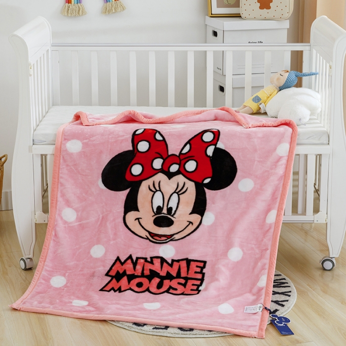 91家纺网 家纺一手货源 找家纺 小芽家居 2024新款拉舍尔绒婴儿毯毛毯儿童毯 米妮