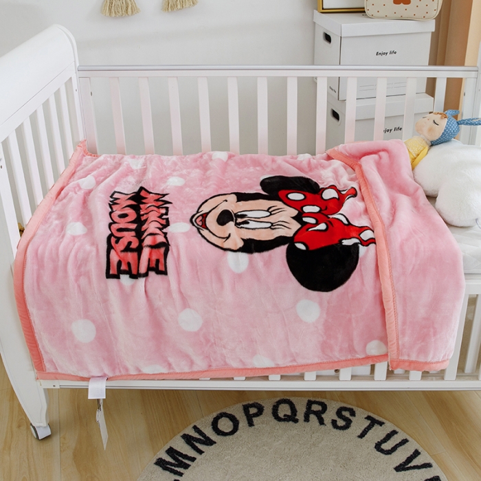 91家纺网 家纺一手货源 找家纺 小芽家居 2024新款拉舍尔绒婴儿毯毛毯儿童毯 米妮