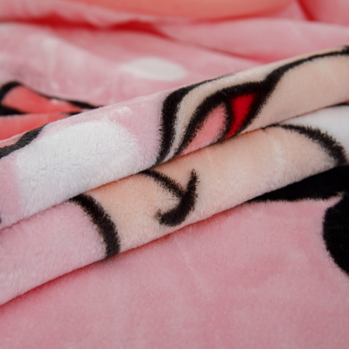 91家纺网 家纺一手货源 找家纺 小芽家居 2024新款拉舍尔绒婴儿毯毛毯儿童毯 米妮