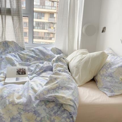 91家纺网 家纺一手货源 找家纺 总恋恋三季  2024新款A版纯棉斜纹B版全棉水洗棉四件套