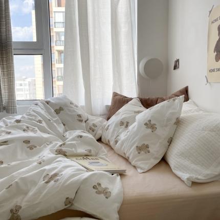 91家纺网 家纺一手货源 找家纺 总恋恋三季  2024新款A版纯棉斜纹B版全棉水洗棉四件套