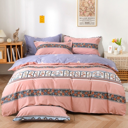 91家纺网 家纺一手货源 找家纺 （总）时尚蝴蝶系列全棉13372四件套（加老板微信有会员价）