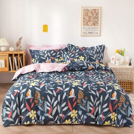 星期三家纺 2021年冬季新款铂金全棉13372四件套（加老板微信有会员价） 鸟语花香