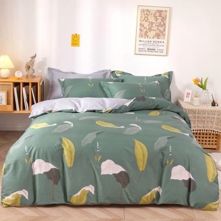 星期三2021年冬季新款铂金全棉13372四件套（加老板微信有会员价）微澜静好-兰