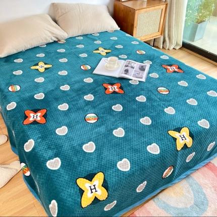 91家纺网 家纺一手货源 找家纺 （总）期遇家居 2021新款双面牛奶绒床盖毛毯盖毯