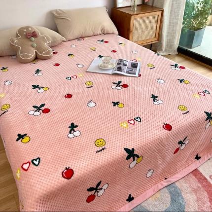 91家纺网 家纺一手货源 找家纺 （总）期遇家居 2021新款双面牛奶绒床盖毛毯盖毯