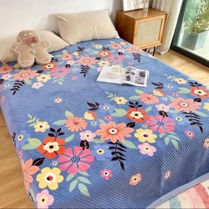 91家纺网 家纺一手货源 找家纺 （总）期遇家居 2021新款双面牛奶绒床盖毛毯盖毯