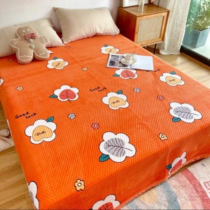 91家纺网 家纺一手货源 找家纺 （总）期遇家居 2021新款双面牛奶绒床盖毛毯盖毯