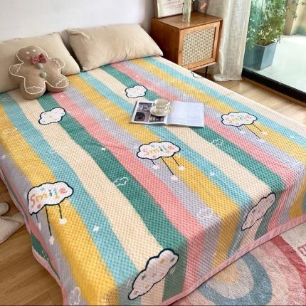 91家纺网 家纺一手货源 找家纺 （总）期遇家居 2021新款双面牛奶绒床盖毛毯盖毯