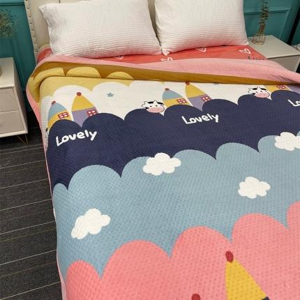 91家纺网 家纺一手货源 找家纺 （总）期遇家居 2021新款双面牛奶绒床盖毛毯盖毯