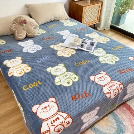 91家纺网 家纺一手货源 找家纺 （总）期遇家居 2021新款双面牛奶绒床盖毛毯盖毯