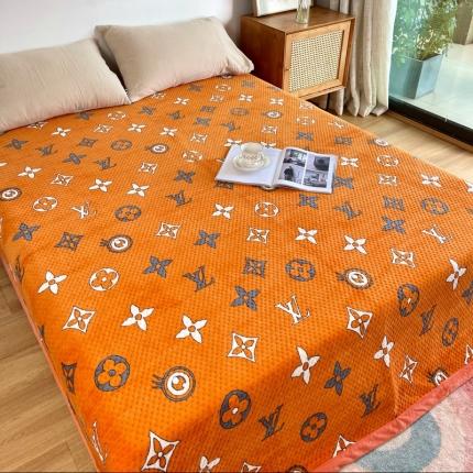 91家纺网 家纺一手货源 找家纺 （总）期遇家居 2021新款双面牛奶绒床盖毛毯盖毯