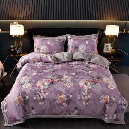 91家纺网 家纺一手货源 找家纺 （总）小牛席业 2021新款欧式提花牛奶绒保暖四件套