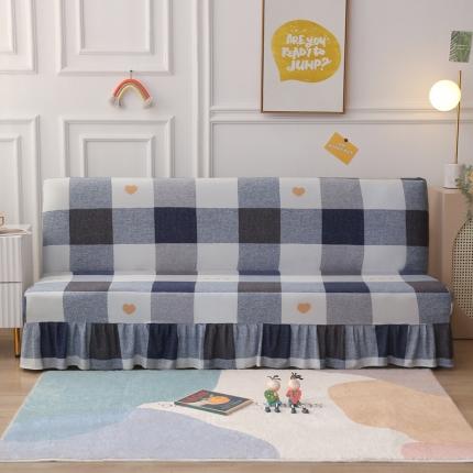 91家纺网 家纺一手货源 找家纺 雅竹家纺 牛奶丝裙边沙发套 蓝调