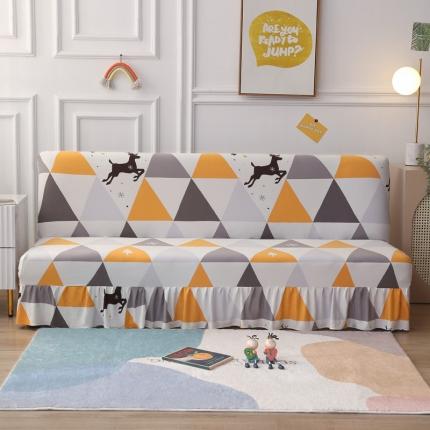 雅竹家纺 牛奶丝裙边沙发套 北欧鹿