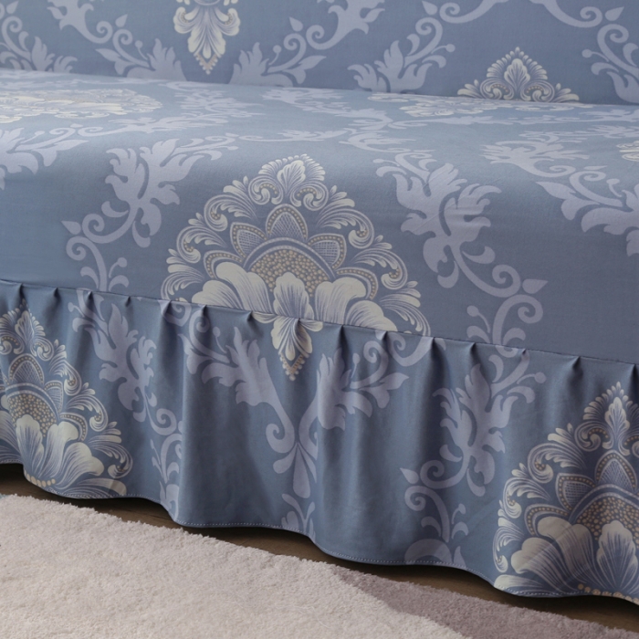 91家纺网 家纺一手货源 找家纺 雅竹家纺 牛奶丝裙边沙发套 芳菲