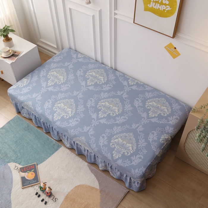 91家纺网 家纺一手货源 找家纺 雅竹家纺 牛奶丝裙边沙发套 芳菲