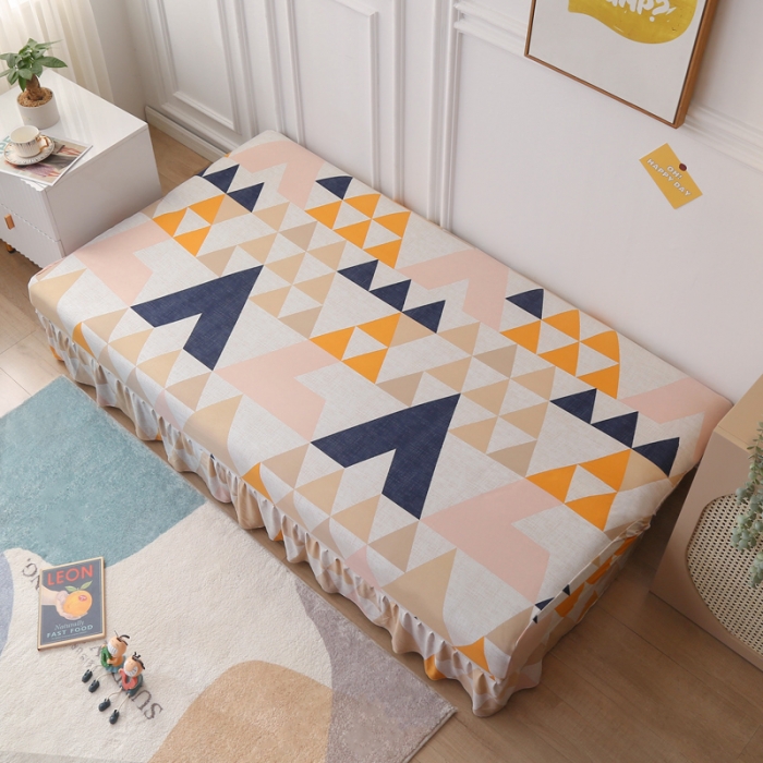 91家纺网 家纺一手货源 找家纺 雅竹家纺 牛奶丝裙边沙发套 几何