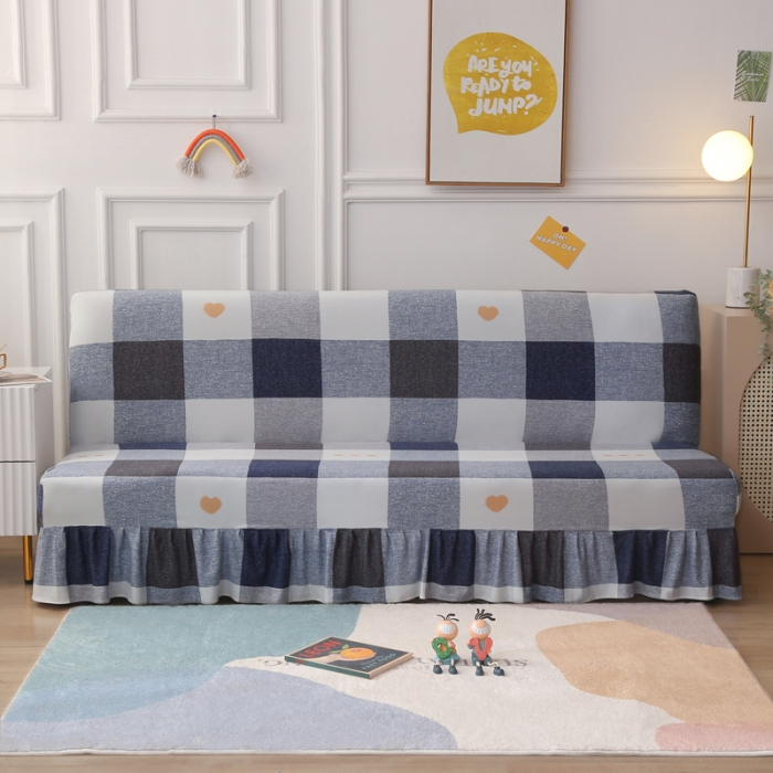 91家纺网 家纺一手货源 找家纺 雅竹家纺 牛奶丝裙边沙发套 蓝调