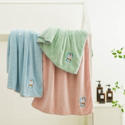 91家纺网 家纺一手货源 找家纺 (总）2021新款半袖叮当猫浴巾毛巾套装,粉色,蓝色,绿色